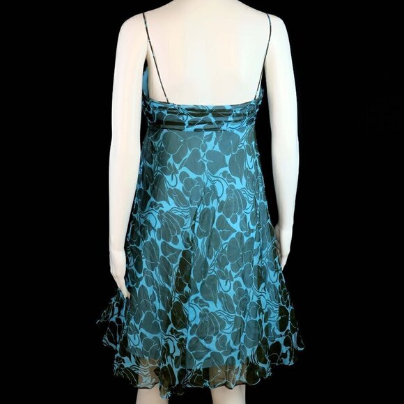 Milly New York Silk Leaves Spaghetti Strap Dress - Picture 5 of 7